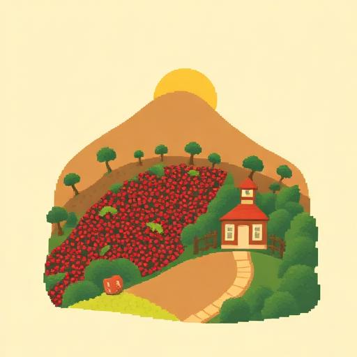Origins & Growing Regions — pixel art icon
